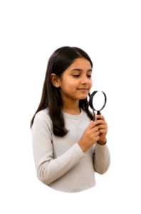 A girl sharing ideas with a microphone